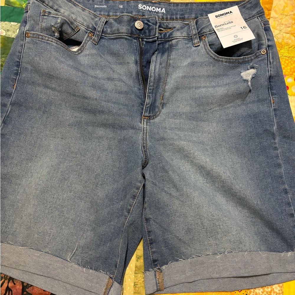 Sonoma Light Blue Bermuda Denim Shorts